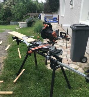 Chantier réparation de bord de toit