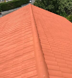 chantier givors nettoyage toiture traitement anti mousse + resine coloré